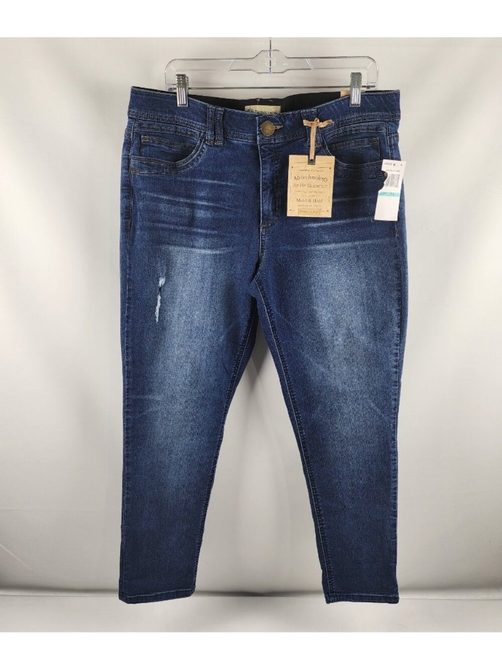 Democracy Jeans Women 16 Blue AB Technology Booty Lift Ankle Skimmer (34x27) NWT
